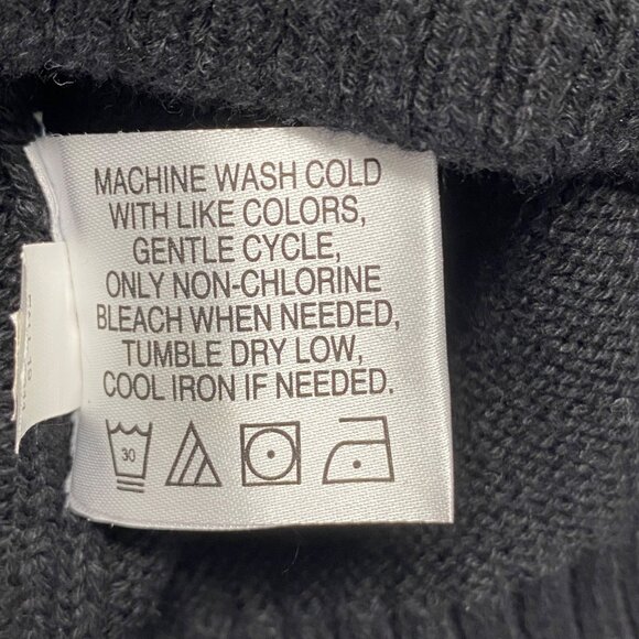 U.S. Polo Assn. Mens Striped Pullover Sweater Size M Gray & Black Cotton Blend - Picture 7 of 11